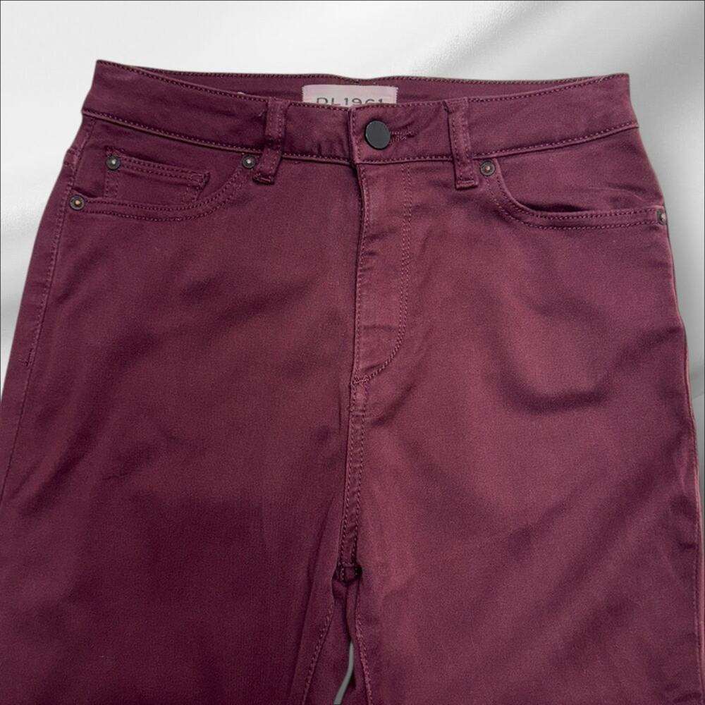 DL1961 Women’s 26 Burgundy CHRISSY TRIMTONE SKINNY Jeans